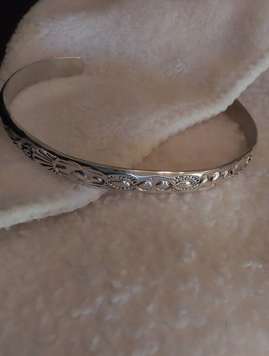 Hand Crafted Jewelry - 🌺 NEW Hand Crafted Sterling Silver Indian Design Bracelet